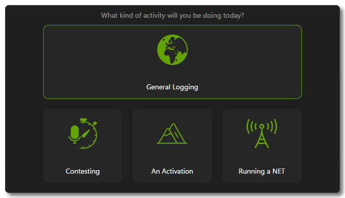 QSO Director Choose Activity Window