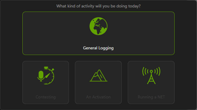 QSO Director Choose Activity Window