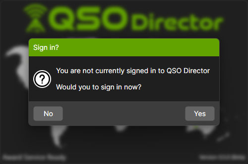 QSO Director Sign in Prompt