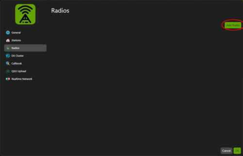 QSO Director Settings Radio Page