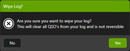 Wipe Log Confirmation